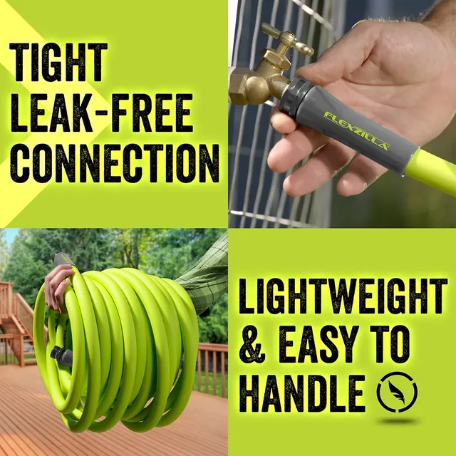 Flexzilla Garden Hose 5/8 in. x 50 ft., Lightweight All-Weather Water Hose, Durable and Flexible, Leak-Free Connections | manufacturer gallery view 8
