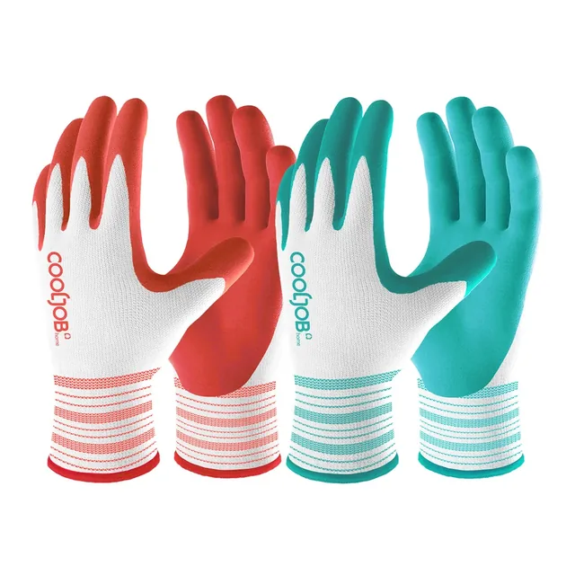 COOLJOB women’s gardening gloves, six pairs, medium, an example of safety, storage & accessories